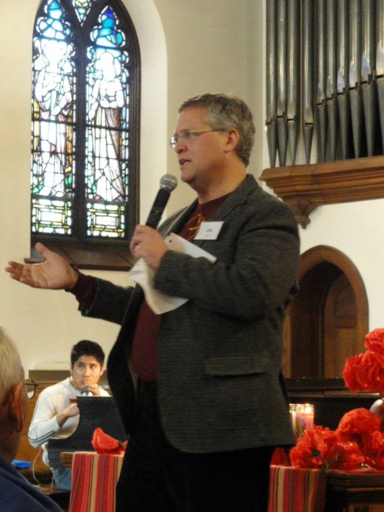 Talking about Our Lady of Guadeloupe intergenerational service – First Universalist Unitarian Church, Wausau, WI